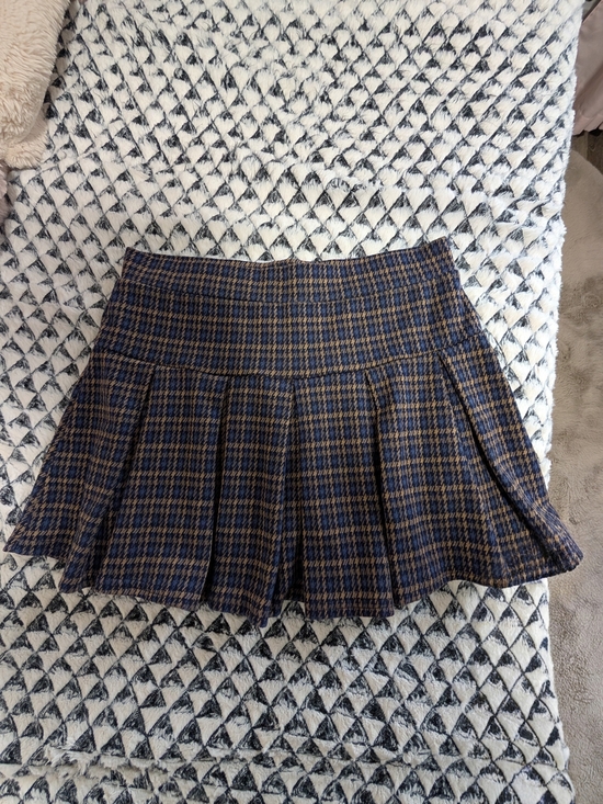 American Eagle Outfitters Dresses & Skirts - American Eagle Plaid Pleated Mini Skort - Blue and Brown